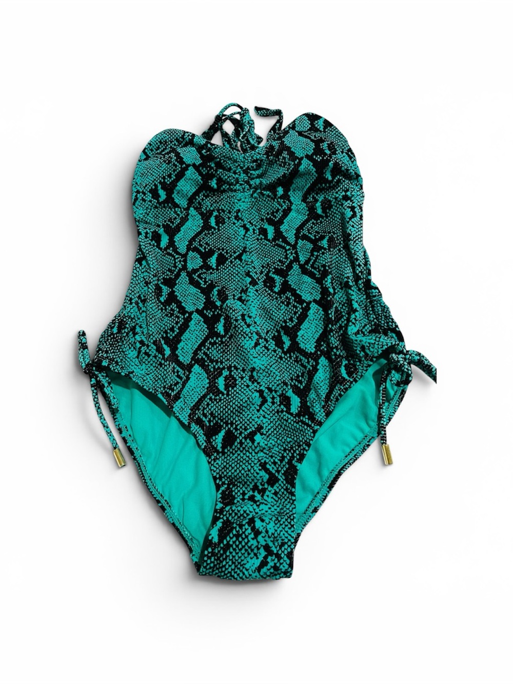 No Boundaries NWOT Juniors Teal Snake-Print One-Piece Swimsuit     SIZE L 11-13